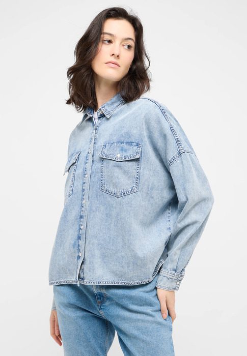 ქალის ჯინსის პერანგი